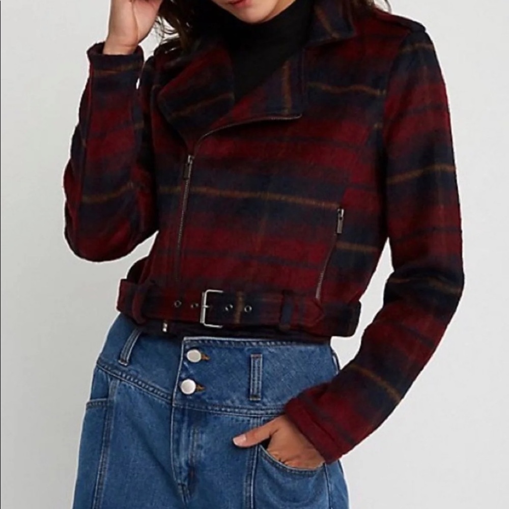 Plaid Moto Jacket